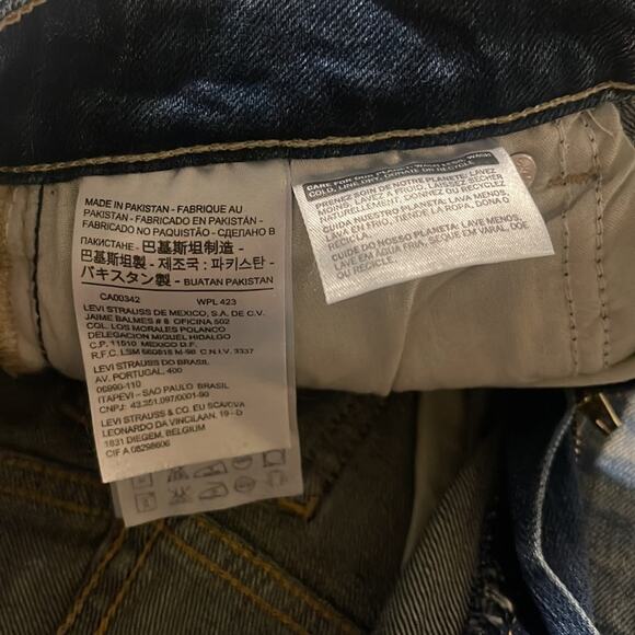 Levi's Orange Tab Blue Jean Rolled Hem Shorts Women's Size 24 - Picture 8 of 9